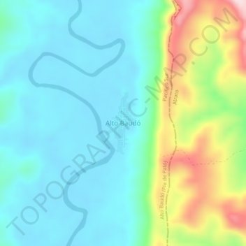 Mappa topografica Pie de Pató, altitudine, rilievo