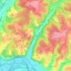 Mappa topografica Les Granges de Cap Blanc, altitudine, rilievo