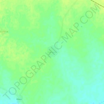 Mappa topografica Hançerli, altitudine, rilievo