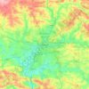 Mappa topografica Rennes, altitudine, rilievo