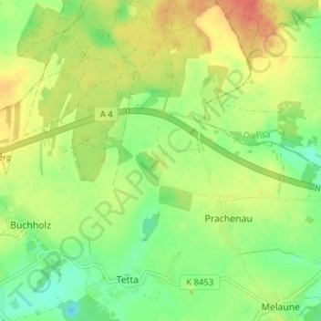 Mappa topografica Margarethenhof, altitudine, rilievo