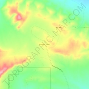Mappa topografica Hamilton Dome, altitudine, rilievo