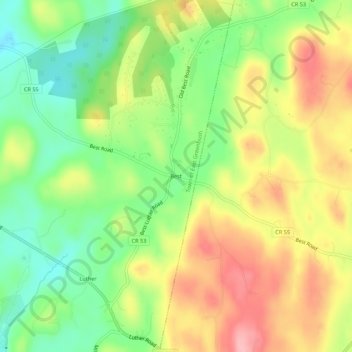 Mappa topografica Best, altitudine, rilievo
