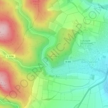 Mappa topografica Treisberg, altitudine, rilievo