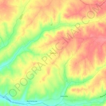 Mappa topografica Ovelhas, altitudine, rilievo