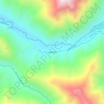 Mappa topografica Pejerreyes, altitudine, rilievo