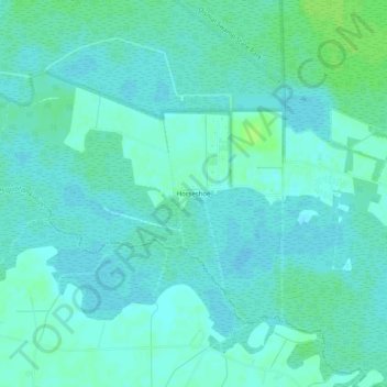 Mappa topografica Horseshoe, altitudine, rilievo