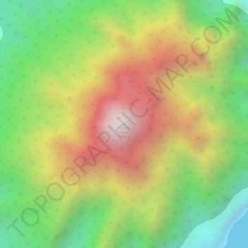 Mappa topografica Mount Iraya, altitudine, rilievo