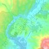 Mappa topografica Chazotte, altitudine, rilievo