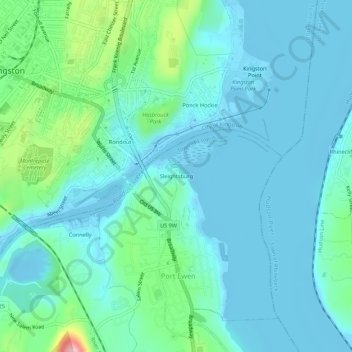 Mappa topografica Sleightsburg, altitudine, rilievo