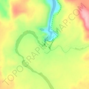Mappa topografica Mitchell Falls, altitudine, rilievo