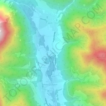 Mappa topografica Tal, altitudine, rilievo