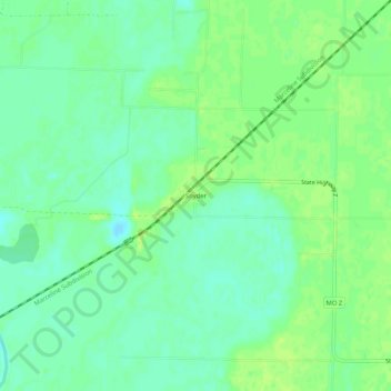 Mappa topografica Snyder, altitudine, rilievo