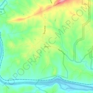 Mappa topografica Shoals, altitudine, rilievo