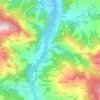 Mappa topografica Recesio, altitudine, rilievo