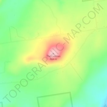 Mappa topografica The Cobbles, altitudine, rilievo