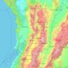 Mappa topografica Risaralda, altitudine, rilievo