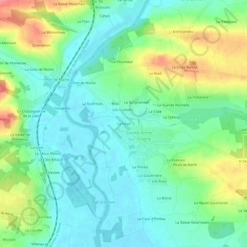 Mappa topografica La Haye, altitudine, rilievo