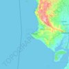 Mappa topografica Península de Santa Elena, altitudine, rilievo