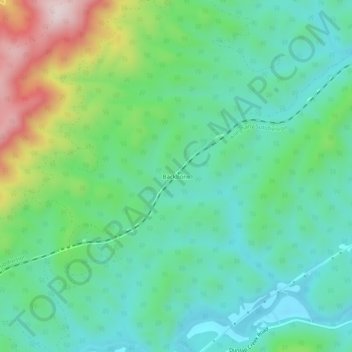 Mappa topografica Backbone, altitudine, rilievo