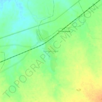 Mappa topografica Haidarnagar, altitudine, rilievo