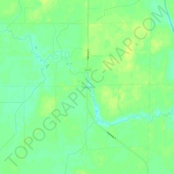 Mappa topografica Toivola, altitudine, rilievo