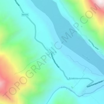 Mappa topografica Rangrik, altitudine, rilievo