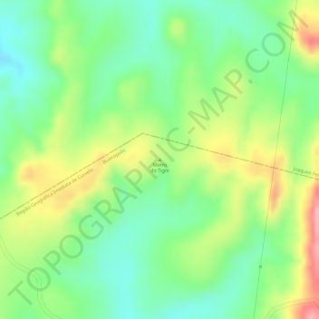 Mappa topografica Morro do Tigre, altitudine, rilievo