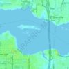Mappa topografica Back Bay of Biloxi, altitudine, rilievo