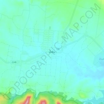 Mappa topografica Nam Yuen, altitudine, rilievo