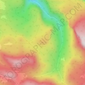 Mappa topografica Tauern, altitudine, rilievo
