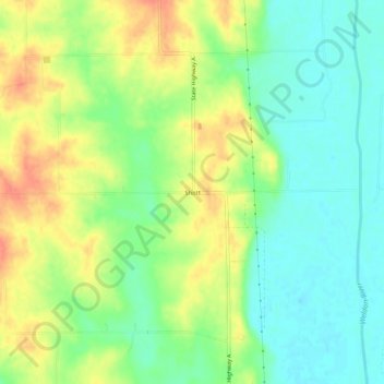 Mappa topografica Shott, altitudine, rilievo