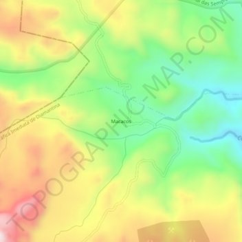 Mappa topografica Macacos, altitudine, rilievo