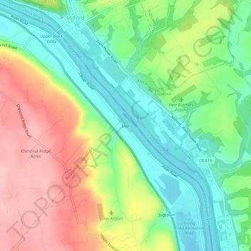Mappa topografica Lodi, altitudine, rilievo