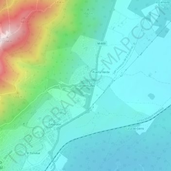 Mappa topografica Fuente Nueva, altitudine, rilievo