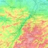Mappa topografica Brussel, altitudine, rilievo
