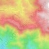Mappa topografica Arrowhead Highlands, altitudine, rilievo