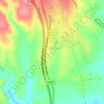 Mappa topografica Hato Verde, altitudine, rilievo