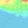 Mappa topografica Alburquerque, altitudine, rilievo