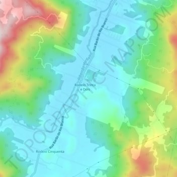 Mappa topografica Rodeio Trinta e Dois, altitudine, rilievo