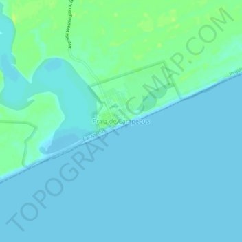 Mappa topografica Praia de Carapebus, altitudine, rilievo