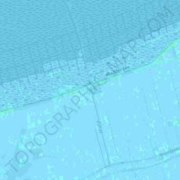 Mappa topografica Noordpolderzijl, altitudine, rilievo