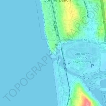 Mappa topografica North Bluff Preserve, altitudine, rilievo