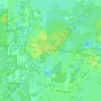 Mappa topografica Slones Ridge, altitudine, rilievo