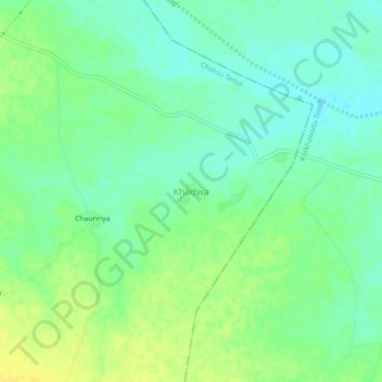 Mappa topografica Khadwa, altitudine, rilievo