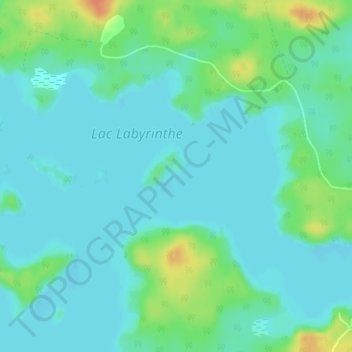 Mappa topografica Lac Labyrinthe, altitudine, rilievo