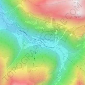 Mappa topografica Partenen, altitudine, rilievo
