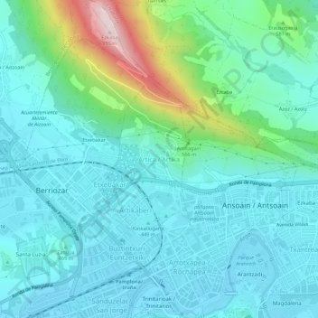 Mappa topografica Artica, altitudine, rilievo