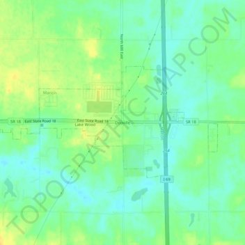 Mappa topografica Dooville, altitudine, rilievo