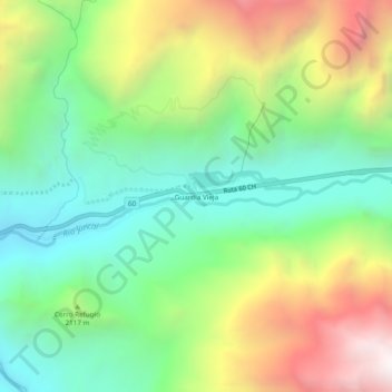 Mappa topografica Guardia Vieja, altitudine, rilievo